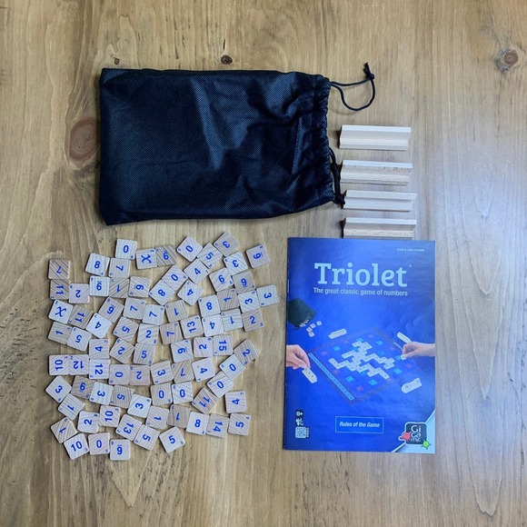 Triolet Number Tile Fun Family Board Game DJ 1996 Hachette Boardgames COMPLETE - Picture 2 of 10